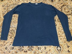 052)LEVI LEVIS WAFFLE THERMAL TEE SHIRT LONG SLEEVE BLUE XL EXTRA LARGE