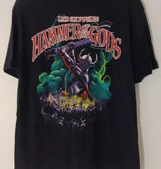 Rare 1988 Led Zeppelin Hammer Of The Gods black T shirt Reprint