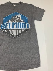 Belmont MEns Shirt Small Gray mountain graphic youth
