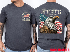 250 Anniversary USA Tee America 250th Unisex Front and Back T-Shirt
