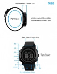 SNE Digital Watch Sports Waterproof Military Back Light Small Watch for Men B…