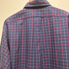 Ralph Lauren BLAKE BD Check Shirt M Navy Red White Collared For 14Y+ Japan