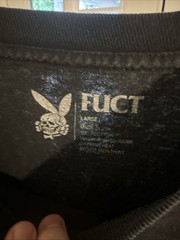 FUCT A TOAST TO DEATH LONG SLEEVE TEE SHIRT Size LARGE Black