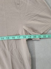 Asos Men Shirt Medium Beige 100% Cotton Short Sleeve Crew Neck Regular Fit Tee