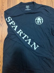 Spartan Race Long Sleeve T Shirt Mens Medium Black Logo Graphic NWT