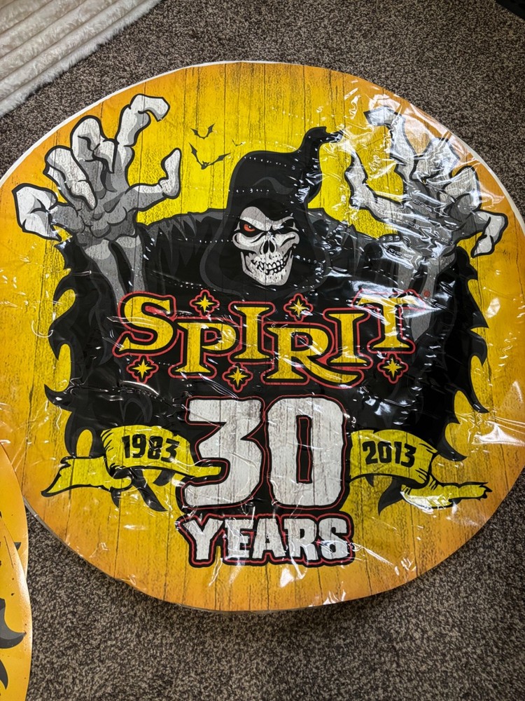 SPIRIT Halloween 30th Anniversary wall decal. Never installed in store!!
