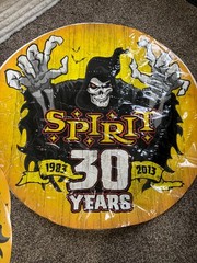SPIRIT Halloween 30th Anniversary wall decal. Never installed in store!!