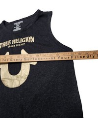 True Religion Loungewear Tank Top Men’s Horseshoe Metallic Gold Logo Size Small