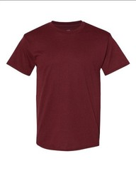 Hanes 5170 5XL EcoSmart Crewneck Short Sleeve Tee Pit to Pit 31″ Unisex Maroon