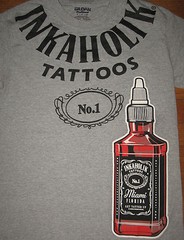 New, INKAHOLIC TATTOO Miami No. 1 “Get Tatted Up” T-Shirt, Men’s Size SMALL Gray