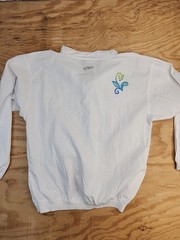 Crazy Shirts White Graphic Long Sleeve Pullover Jacket Shirt Mens Medium NWT