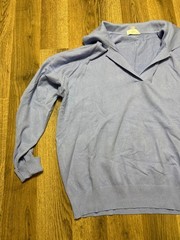 Milano Shirt, Men’s Size Large, Purple, Long Sleeve, V-neck, Collared