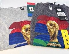 FIFA Official Licensed 2 Pack T-Shirts World Cup Trophy Graphic Gray