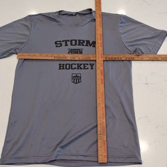 Tri-City Storm Hockey WSI Sports Short Sleeve Shirt Gray Size M USA Team Issued