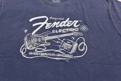 Lucky Brand Men’s Fender Electric Sunset Blue Short Sleeve Crew Neck Sz 2XLT NEW