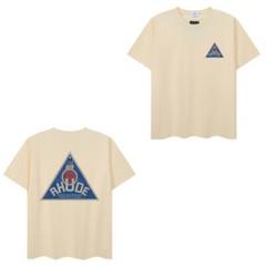 51STYLE RHUDE High Quality Men 100% Cotton Charm Short Sleeve Polo T-Shirt M-2XL