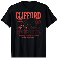 Clifford The Big Red Dog Reading Club Est. 1988 Books BLACK T-Shirt