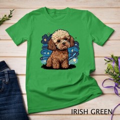 Brown Maltipoo Starry Night Van Gogh Maltipoo Mom Dad Owner Unisex T-shirt