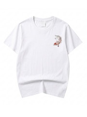 Niepce Men’s Koi Fish Embroidery Tee Japanese Streetwear T-Shirt