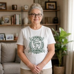 Sigma Grandma Shirt Funny Crest Graphic Tee Nana Grandmother Gift T-Shirt
