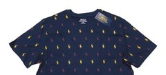 Polo Ralph Lauren Men’s Navy All Over Pony Logo Graphic Crew-Neck Sleep T-Shirt