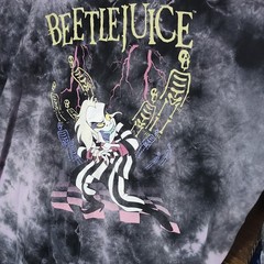 Beetlejuice Animated TV Series Purple Tye Dye Tshirt Adult Size XL Tim Burton