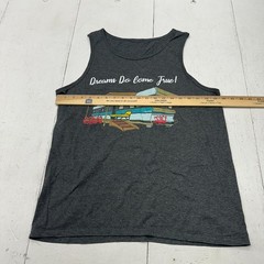 Dark Grey Trailer Park Life Graphic Sleeveless Racerback Tank Top Men Size Small