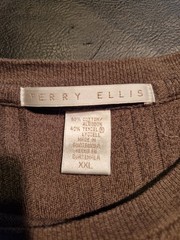 Perry Ellis Brown Short Sleeve Knit Crew Neck Cotton Tencel Men’s T-Shirt XXL