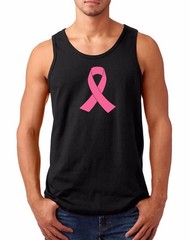 Men’s Tank Top Pink Ribbon Shirt – Support Breast Cancer Awareness, Charity Tee