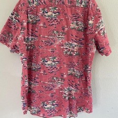 Pink Hawaiian Novelty Print Casual Button Up Shirt 100% Cotton XXL vacation