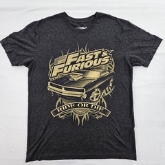 Fast & Furious Ride or Die Gray Short Sleeve Cotton Blend T-Shirt Men’s M