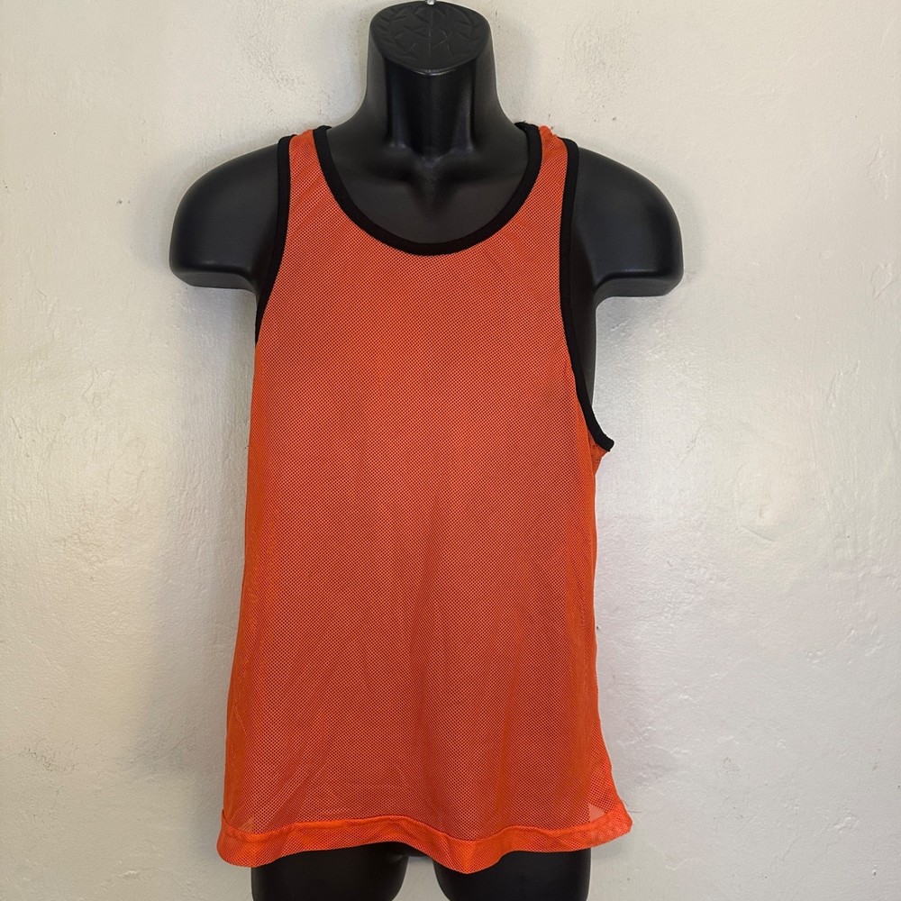 OrderPlus Mesh Tank Top Small Gently worn Poly blend open net fabric