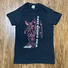 Mobile Suit Gundam W T Shirt Size Small Wing Gundam Zero Black Short Sleeve Tee