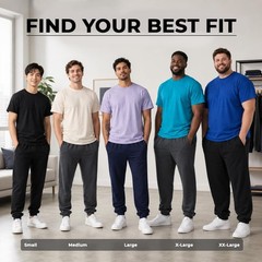 BILLIONHATS 24 Pack 12 Mens Jogger Pants & 12 Assorted T-Shirts, Bulk Wholesale