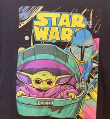 Star Wars The Mandalorian Din Djarin The Child Colorful T Shirt Sz XL Baby Yoda