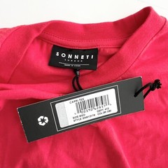 New SONNETI LONDON Men’s Capri Short Sleeve Tee T-Shirt Color Block Logo (M, L)