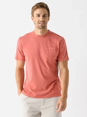 PETER MILLAR Crown Men’s Lava Wash Pocket Tee Color Clay Rose Size Small