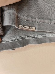 Represent Owners Club T-Shirt Ash Grey Oversized Fit Size S Made in Portugal
