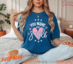 Unisex You Make Me Smile T shirt Men T shirt Women valanity Romantic