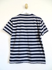 NEW! Polo Ralph Lauren Striped Custom Slim Fit Tee Shirt Navy Gray SZ M