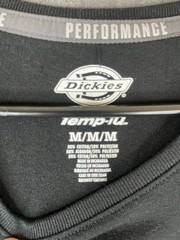 Dickies Temp-iQ Long Sleeve Shirt Black Mens Medium Performance Pocket Tee