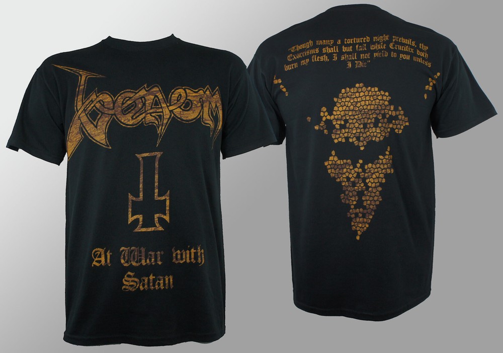 Authentic VENOM Band At War With Satan T-Shirt S M L XL XXL Conrad Lant NEW