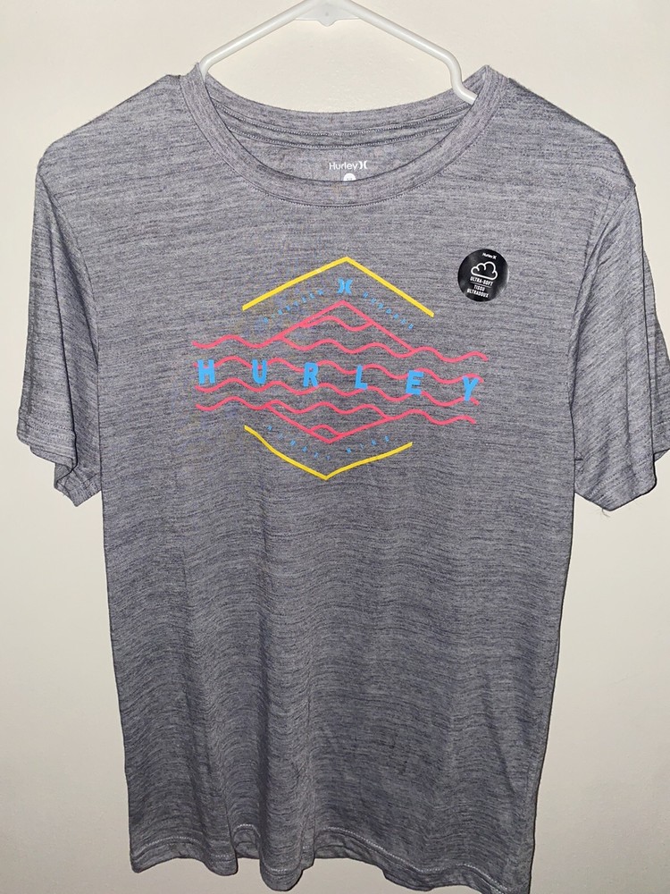 HURLEY MENS TIDES BLENDED SHORT SLEEVE ULTRA SOFT T SHIRT SIZE MEDIUM NWT