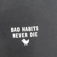 Bad Birdie Shirt Mens XL Black Bad Habits Never Die Graphic Golf Skeletons Tee