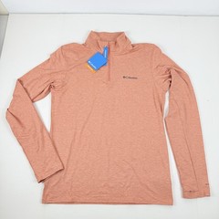 Columbia Men’s Tech Trail 1/4 Zip Shirt – Faded Peach-Size Small