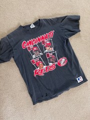 Vintage Cincinnati Reds Nutmeg shirt XL Eric Davis Barry Larkin chris Sabo Oneil