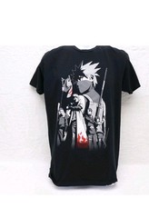 Naruto Shippuden Kakashi Graphic T-Shirt Men’s Large Black Anime Manga Tee