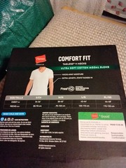 Hanes Men’s V neck T-shirt 3 pack White MENS SIZE SMALL COMFORT FIT NWT