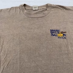 Vintage Brass Balls Saloon Shirt Mens Large Ocean City Maryland Bar USA 90s