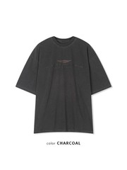 Pigment Dyed Oversized T-Shirt Loose Fit Casual Streetwear Graphic Tee